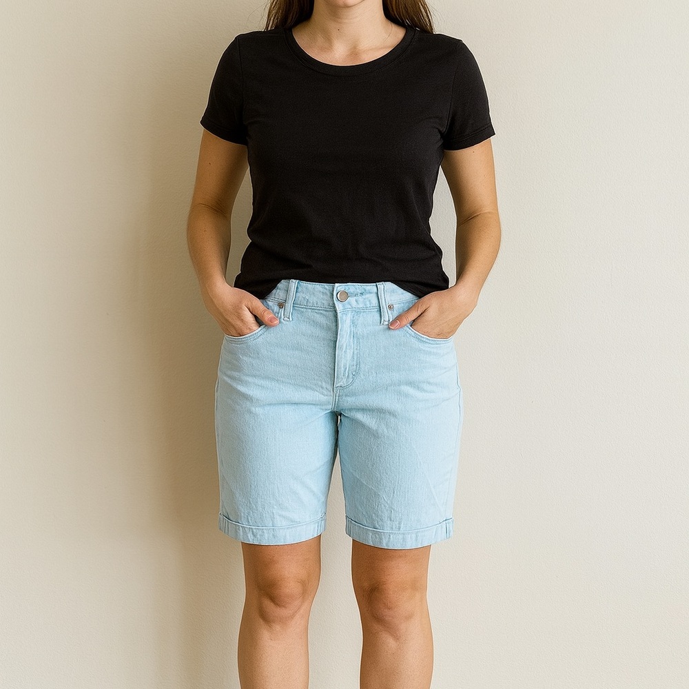 Faded Glory Blue Jean Shorts Casual Summer Wear Size 12